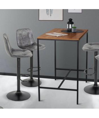 Lot de 4 tabourets Brooklyn gris anthracite hantent personnes