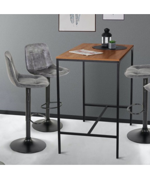 Lot de 4 tabourets Brooklyn gris anthracite hantent personnes