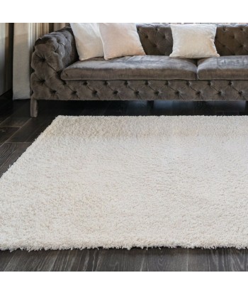 Tapis shaggy epais creme de pas cher