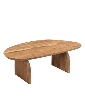 Table basse organique en bois massif d'acacia Drawer - Léger défaut sur le site 