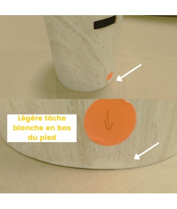 Tabouret effet travertin ø35cm Drawer - Léger défaut pour bénéficier 