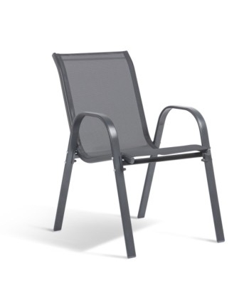 Lot de 4 chaises de jardin en acier gris Jusqu'à 80% De Réduction