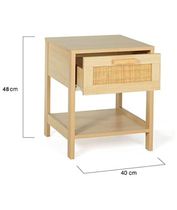 Lot de 2 tables de chevet cannage pas cheres