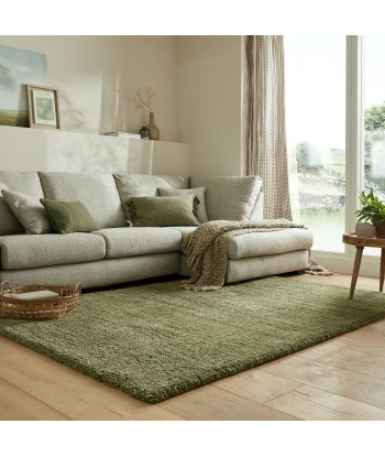 Tapis shaggy vert olive 50% de réduction en Octobre 2024