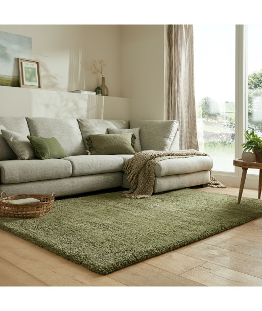 Tapis shaggy vert olive 50% de réduction en Octobre 2024