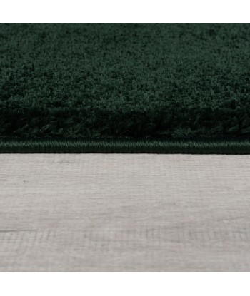 Tapis de couloir shaggy vert foncé poils courts 60x230cm ou a consommer sur place