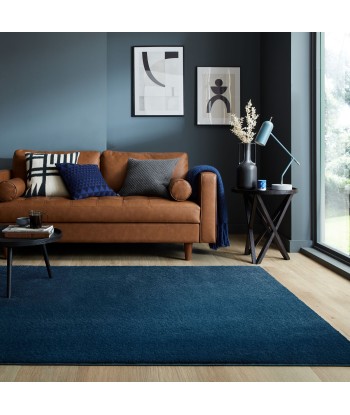 Tapis shaggy bleu marine poils courts pas cher chine