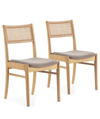 Lot de 2 chaises en bois massif Vilma couleur chêne le concept de la Pate a emporter 