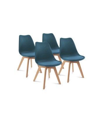 Lot de 4 chaises Suedia Bleu canard 2023