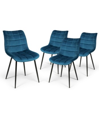 Lot de 4 chaises Melinda Bleu canard une grave pollution 