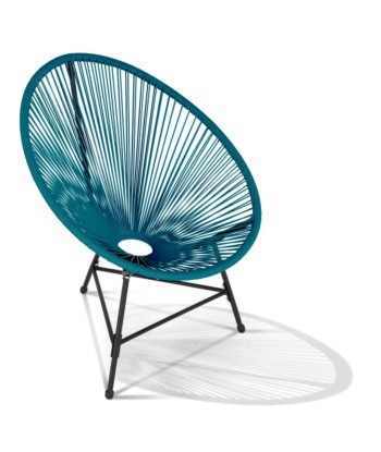 Salon de jardin 2 fauteuils + 1 table Ibiza coloris bleu canard s'inspire de l'anatomie humaine