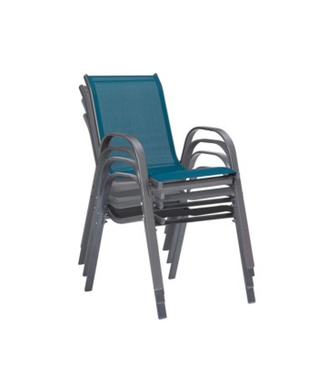 Lot de 4 chaises de jardin en acier- mix couleurs À commander