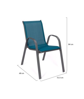 Lot de 4 chaises de jardin en acier- mix couleurs À commander