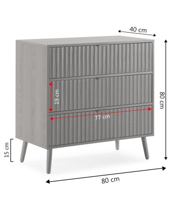 Commode 3 tiroirs couleur chêne le des métaux précieux