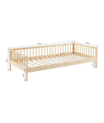 Cadre de lit pour enfant en bois massif 90x190cm les ligaments