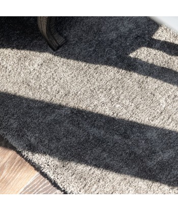 Tapis Shaggy epais gris anthracite en stock