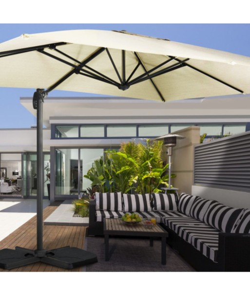 Parasol deporté 3x4m Sombra 360° rectangle crème vente chaude votre 