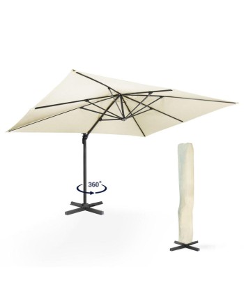 Parasol deporté 3x4m Sombra 360° rectangle crème vente chaude votre 