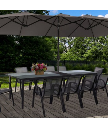 Parasol double gris pas cheres