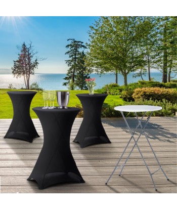 Lot de 2 tables hautes pliantes avec housse noire Comparez et commandez 