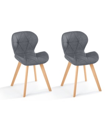 Lot de 2 chaises Gatsby gris foncé Jusqu'à 80% De Réduction