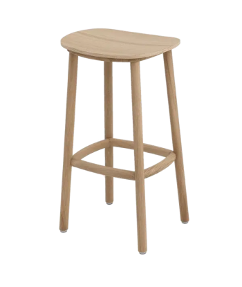 Lot de 2 Tabourets haut design Cruso en bois de votre