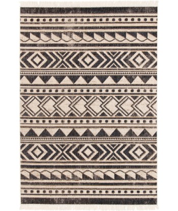 Tapis Fine tissé plat noir et crème 50-70% off 