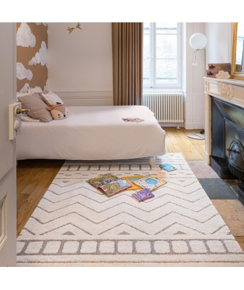 Tapis style Berbère Crème et Taupe - HERA Fin de série