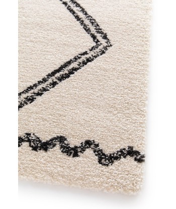 Tapis Épais style Berbère Crème et Noir Voir les baskets