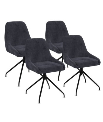 Lot de 4 chaises pivotantes Olivia gris foncé votre restaurant rapide dans 