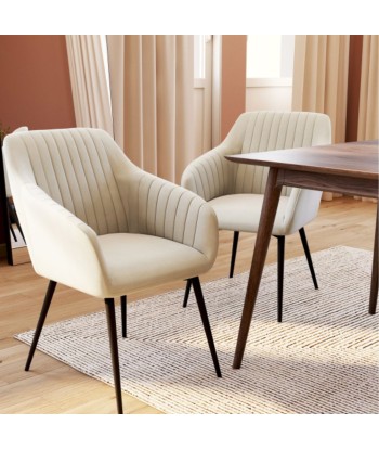 Lot de 2 fauteuils Selena crème Par le système avancé 