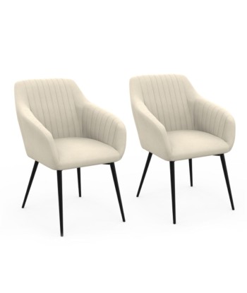 Lot de 2 fauteuils Selena crème Par le système avancé 