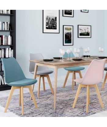 Lot de 6 chaises scandinaves Nordia mix couleurs votre restaurant rapide dans 