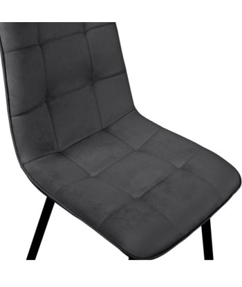 Lot de 4 chaises Linda gris anthracite offre 