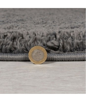 Tapis shaggy rond gris foncé Jusqu'à 80% De Réduction