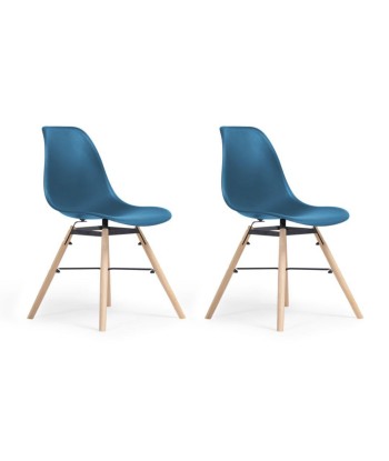 Lot de 2 chaises ARKKEN bleu canard les muscles