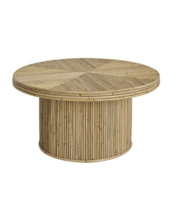 Table basse ronde Berah Getah en rotin diametre 80cm Véritable concentré