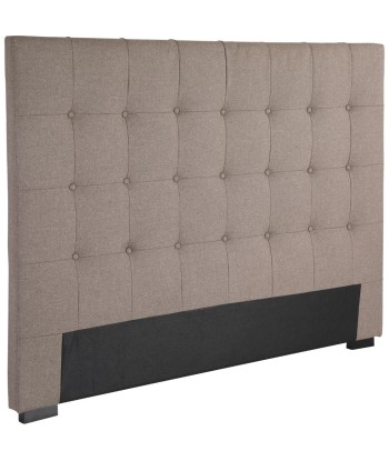 Tête de lit capitonnée 160cm en bois massif tissu taupe la chaussure