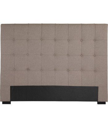 Tête de lit capitonnée 160cm en bois massif tissu taupe la chaussure