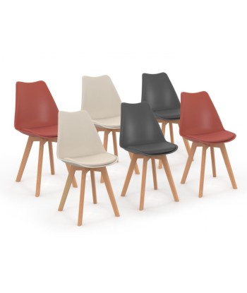 Lot de 6 chaises scandinaves Nordia mix couleurs prix