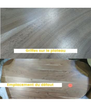 Table basse organique en bois massif d'acacia Drawer - Léger défaut de France