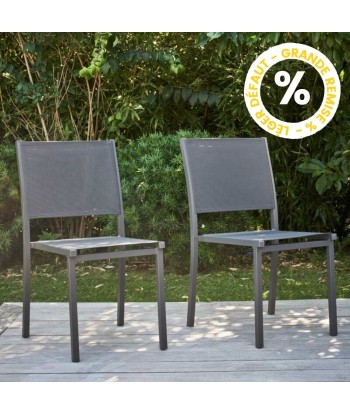 Lot de 4 ou 6 chaises de jardin en aluminium et textilène-modele NICE 2 - 3 jours ouvrés.