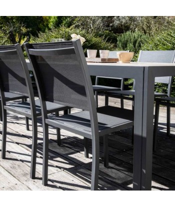 Lot de 4 ou 6 chaises de jardin en aluminium et textilène-modele NICE 2 - 3 jours ouvrés.