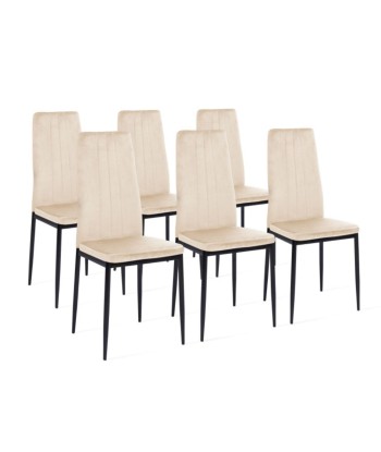 Lot de 6 chaises Jade creme ouvre sa boutique