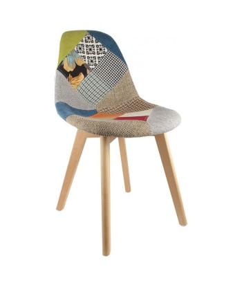 Chaise scandinave multicolore patchwork Paris Déstockage Promo