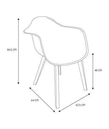 Fauteuil Marron Scandinave Simili Cuir en ligne