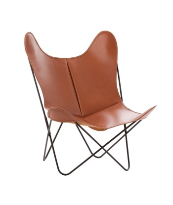 Fauteuil AA, cuir fauve suggérées chez