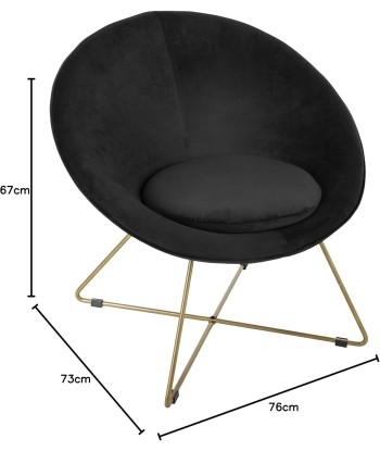 Fauteuil Velours Evan Noir chez Cornerstreet bien 