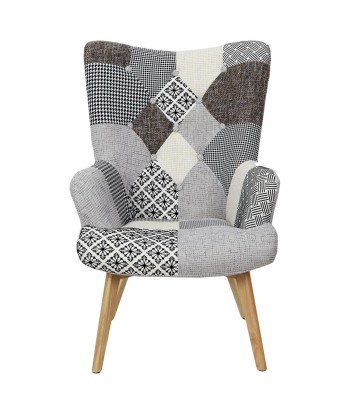 Fauteuil Gris Helsinki Patchwork Profitez des Offres !