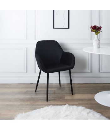 Fauteuil Noir En Velours Giulia prix